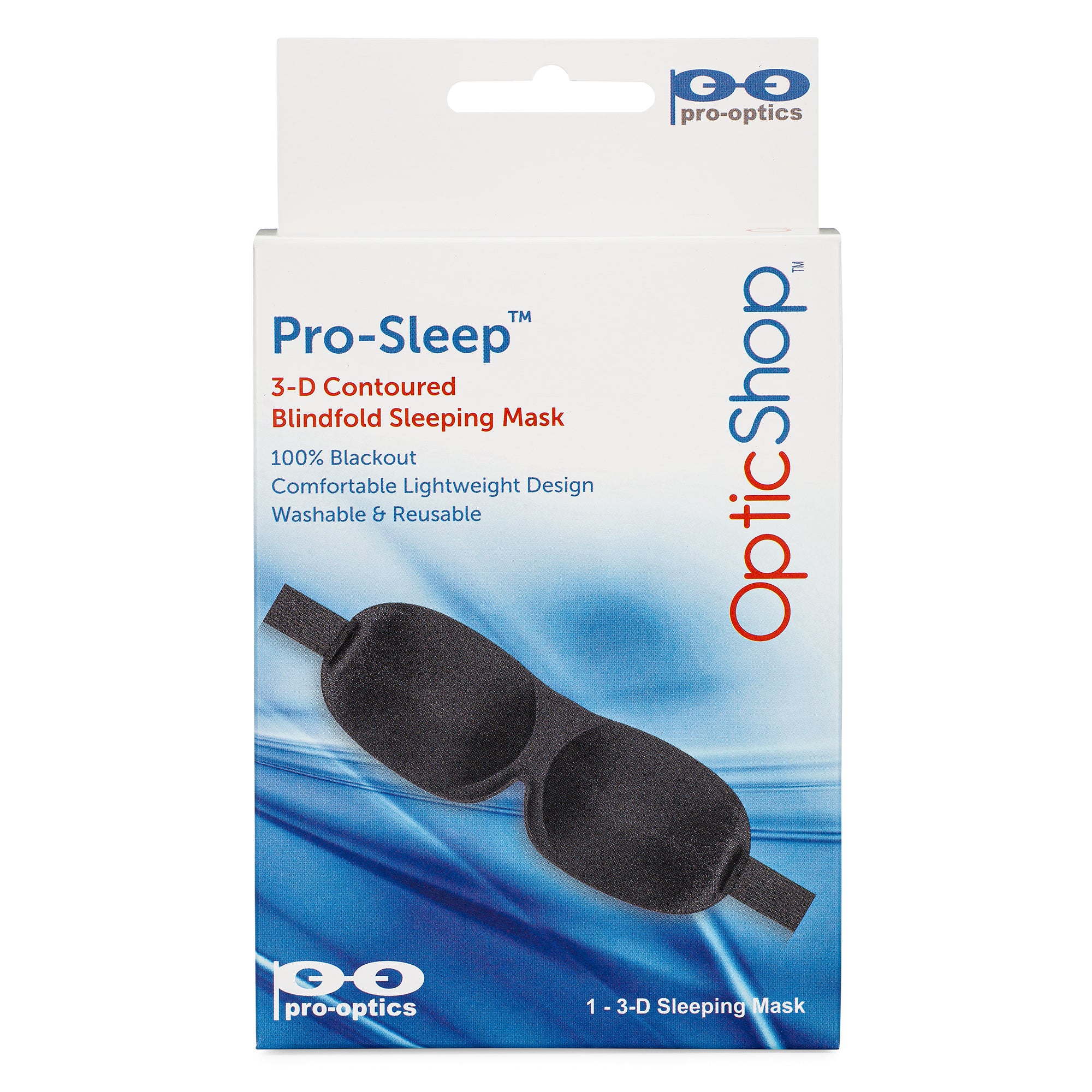 Pro-Sleep™ 3-D Contoured Blindfold / Sleeping Mask (140-1)-Pro-Optics LLC