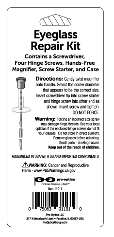 Optic Shop Screwdriver Repair Kit (110-1) - Pro-Optics LLC