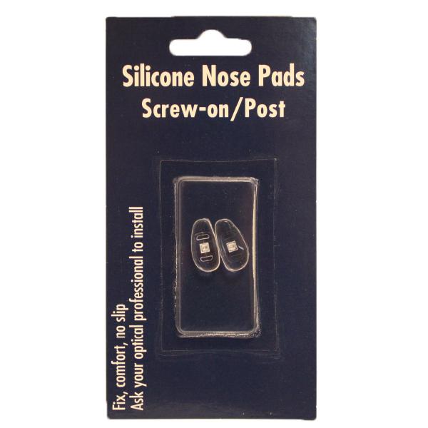 Optic Shop 17mm D-Shape Silicone Nose Pads Screw-On (491-17)-Pro-Optics LLC