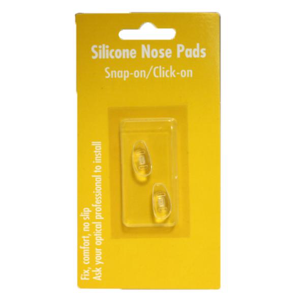 Optic Shop 17mm D-Shape Silicone Nose Pads Snap-On (493-17)-Pro-Optics LLC