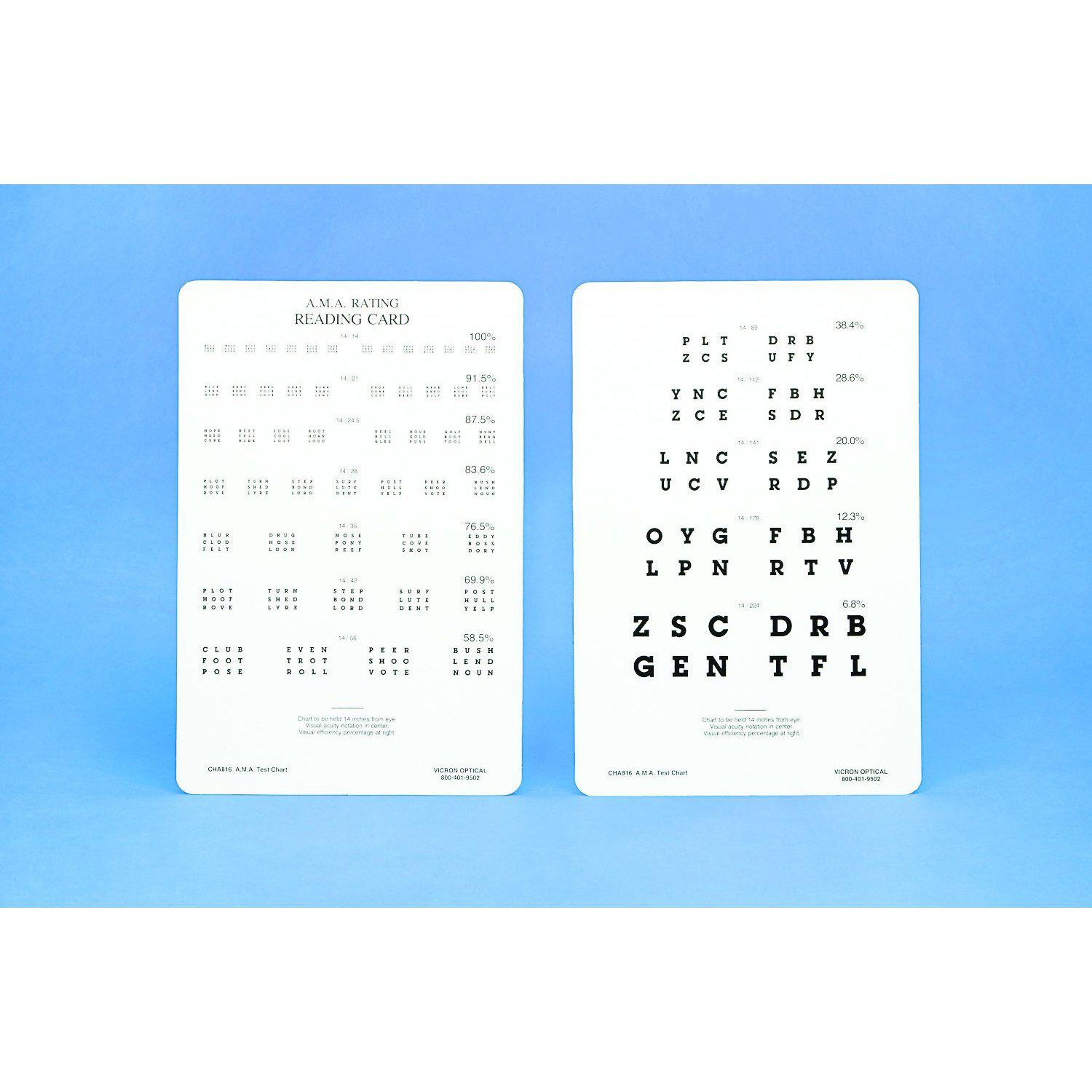 A.M.A. Near Point Test Card (CHA816)-Pro-Optics LLC