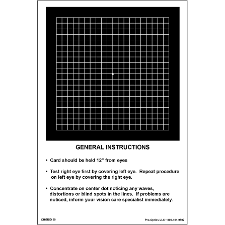 Pro-Optics Amsler Grid Pad - 50 Sheets (CHGRID50)-Pro-Optics LLC